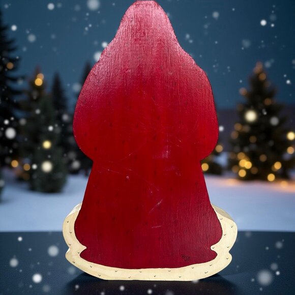 Vintage Wooden Christmas Figurines, Hand Made and Hand Painted Folk Art - 12" - Picture 14 of 14